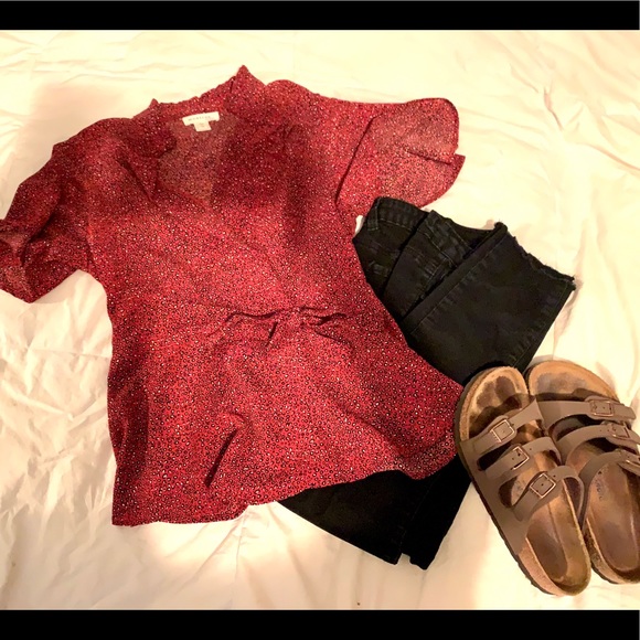 red cheetah print tie top - Picture 6 of 6